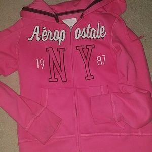 Pink aeropostale zip up hoodie